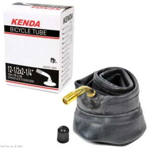 Kenda 12-1/2" x 2-1/4" 70° Bent Valve Schrader Kids Bike / Stroller Inner Tube - Picture 1 of 3