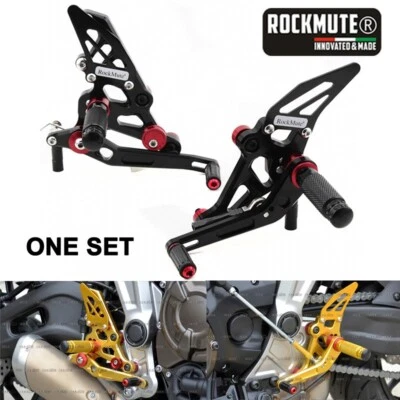 Задняя регулируемая алюминиевая подножка для YAMAHA FZ07 MT07 14-24 XSR 700 16-24 - Изображение 1 из 4