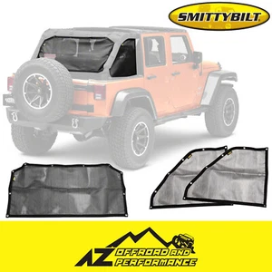 Smittybilt Cloak Mesh Rear & Sides For 07-18 Jeep Wrangler JKU 4 Door 95501 Blk - Picture 1 of 10