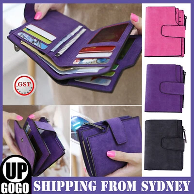 Wallet Short Small Coin Purse Ladies Folding PU Leather for Women Card Holder AU - image 1 of 4