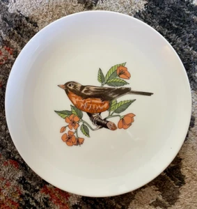 Plato de pájaro vintage Fitz & Floyd Robin hecho para Neiman Marcus DECORACIÓN DE OTOÑO - Imagen 1 de 3