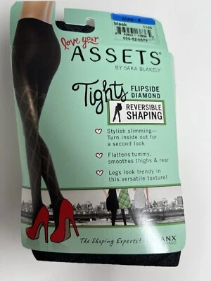 Medias Love Your Assets Spanx Talla 4 Diamante Reversible Forma Negras Nuevas Foto 1 de 4