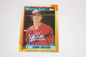 Béisbol Topps 1990 autografiado - Robin Ventura - Medias Blancas - Imagen 1 de 1