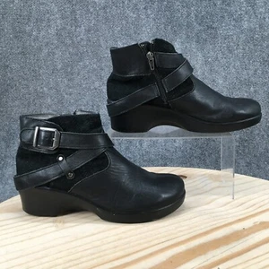 Alegria By PG Lite Boots Womens 39 Alegria Eva Ankle Bootie Black Leather Casual - Picture 1 of 17