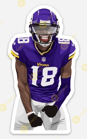 Justin Jefferson MAGNET - Griddy Growl Minnesota Vikings WR NFL Cover