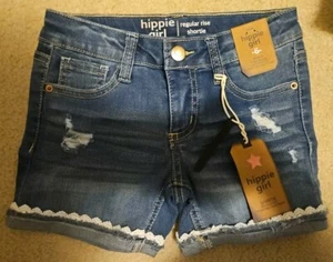 Size: 6 Hippie Girl Regular Rise Shortie With Lace Trim Cuff And Adjustable Band - Picture 1 of 6