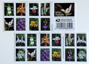 Heft mit 20 Wild Orchideen Blumen Briefmarken Hochzeit Party Scott # 5445-5454 (MNH) - Bild 1 von 2