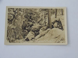 Sutton Massachusetts MA State Reservation RPPC Photo Entrance to Purgatory Chasm - Picture 1 of 2