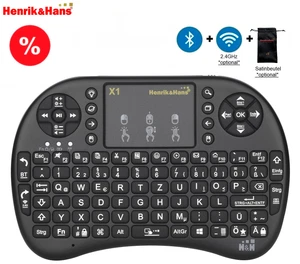 Tastatur mit Touchpad Mini, Kabellos, Backlit, Wireless Keyboard, DE Henrik&Hans - Bild 1 von 13