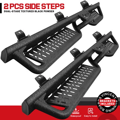 Nerf Bar BDK FOR 2018-2026 Jeep Wrangler JL 4 Door Running Boards Drop Step Bars - Image 1 of 4
