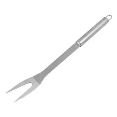 KYNAST BBQ Grillgabel Edelstahl 36cm lang mit 11cm Griff für Fleisch Gemüse etc. Spieß