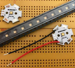 Osram OSLON SSL80 Warm White 3500K 1W LED Emitter & Star Mounted & Leads 80CRI - Picture 1 of 4