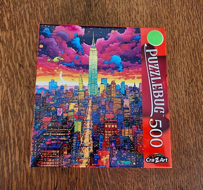 Puzzlebug Deluxe *New York City Colors* 500 piece Jigsaw Puzzle 20x12 - NEW! - Image 1 of 3