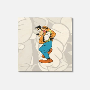 Goofy Cartoon Funny 4'' X 4'' Square Wooden Coaster - Picture 1 of 3
