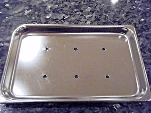 "Bandeja de acero inoxidable perforado para instrumentos POLAR 10F-PMT 0,75"" x 9,93"" x 6,43" - Imagen 1 de 2