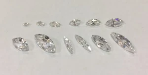 Cubic Zirconia Loose Stone MARQUISE shape crystal gem clear x1 x5 x10 PREMIUM - Picture 1 of 4