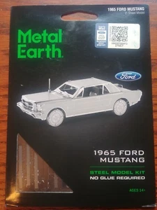 Metall Erde Vintage 1965 Ford Mustang Pony Coupe Auto 3D Stahl Modell - Bild 1 von 2