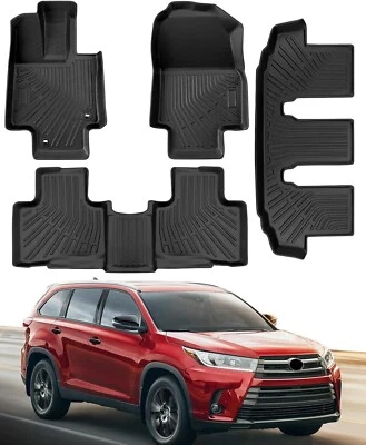 Alfombrillas para Toyota Highlander 2020-2025 7 asientos, TPE para todo tipo de clima  Foto 1 de 4