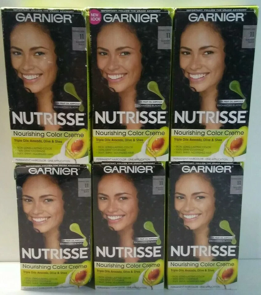 Garnier Nutrisse Nourishing Hair Color Creme 11 Blackest Black