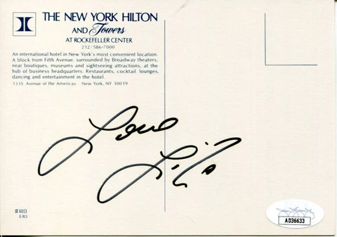Liza Minnelli Cabaret Oscar Winner Arrested Development Signed Autograph JSA Cover