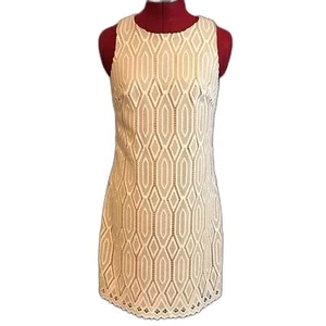 Vince Camuto Dress Women’s Size 2 White Lace Sleeveless Exposed Back Zipper - Picture 1 of 9