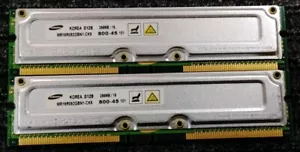 256MB / 16 ECC Samsung RAMBUS Modules 800-45 184 pin RDram Memory - Picture 1 of 2