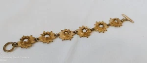 Biche de Bere Armkette Bracelet Moonstone 1980er Vintage Armband art Glasses - Bild 1 von 7