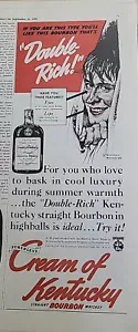 1938 Cream Of Kentucky Bourbon Whiskey Norman Rockwell Art Eyes Lips vintage ad - Picture 1 of 1