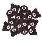 50 pièces boutons en bois de dessin animé en vrac conception d'ours mignon 2