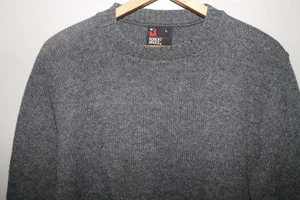 Vintage 80s Robert Bruce Gray Wool Blend Crewneck Sweater L Preppy Ivy Style - Bild 1 von 5