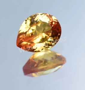 MAKELLOSER natürlicher Padparadscha Saphir 7,80 ct Birne zertifiziert loser Edelstein - Bild 1 von 7