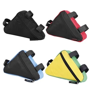 Borsa da sella tracolla manubrio anteriore bici borsa tubo portaoggetti bici - Foto 1 di 11