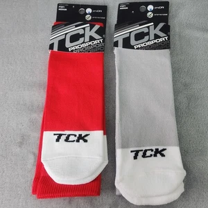 TCK Erwachsene ProSport Socken rot & grau Erwachsene Größe MED 2 Paar proDRI antimikrobiell - Bild 1 von 10