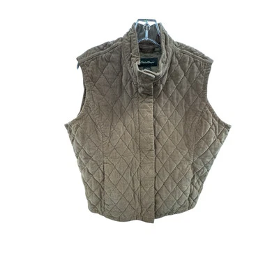 Chaleco Térmico de Invierno Acolchado Puffer Pana Marrón Camel Por Eddie Bauer XL Foto 1 de 3