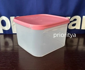 Tupperware Modular Mates 11 Tassen eckig #2 Behälter Soft Candy rosa Dichtung Neu - Bild 1 von 3