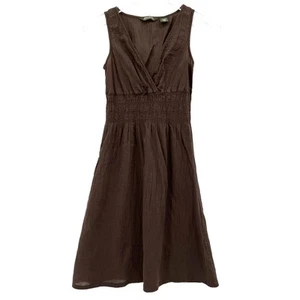 Vintage Eddie Bauer Babydoll Dress Size XS Forest Goblincore Cotton Sundress - Picture 1 of 10