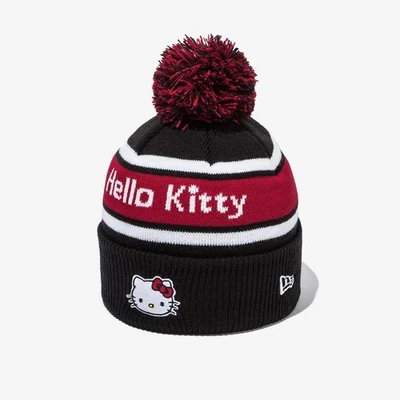 New Era x Sanrio Hello Kitty Pom Gorro Negro ᅵ 2005 Nuevo Auténtico Foto 1 de 4