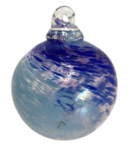 Glassybaby mundgeblasenes Glas hängendes Ornament Originalkarton abstrakt blau 3" Weihnachten - Bild 1 von 9