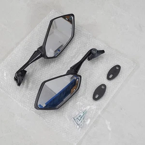 2X Carbon Black Mirrors With Fittings Fit For Yamaha YZF R125 2008-2018 - Picture 1 of 15