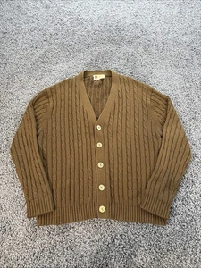 Cárdigan de Colección Sears Kings Road Para Hombre Grande Marrón Tejido con Cable Grueso Pescador - Imagen 1 de 5