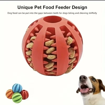 Durable Pet Treat Ball – Teeth Cleaning, Chew & Play Toy Orange Stimulation - Image 1 of 4