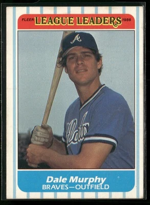1986 Fleer League Leaders #27 Dale Murphy - Image 1 of 2