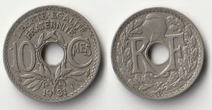 1931 France 10 centimes coin - Picture 1 of 1