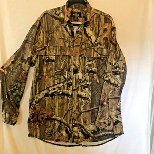 CAMOUFLAGE SHIRT LARGE Button Up Hunting Bow Hunting Shooting Outdoors - Picture 1 of 6