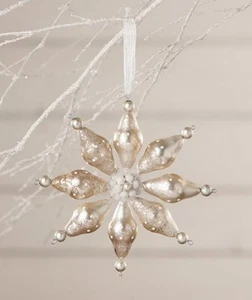 Bethany Lowe Weihnachten Winter gepunktet Starburst Ornament 7" - Bild 1 von 3