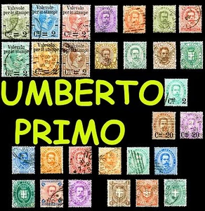 REGNO Umberto Primo I Francobolli Umbertini Singoli Usati Annullati Prima scelta - Imagen 1 de 25