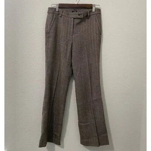 J. Crew Hose Damen Größe 2 Wollhose italienisches Fischgrätmuster braun* - Bild 1 von 10