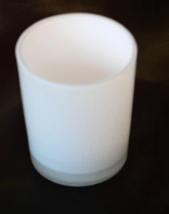 10 White Glass Votive Candle Holder Cup Cylinder 6.5cm Wedding Table Decoration - Picture 1 of 4