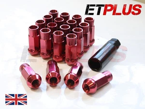 Red GT50 Wheel Nuts x 20 12x1.25 Fits Nissan Navara Pathfinder Pick Up - Picture 1 of 1