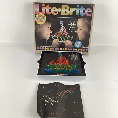 Lite Brite Retro Toy Magic Screen Glow Pegs Templates Basic Fun Hasbro 2019 Toy - Image 1 of 4